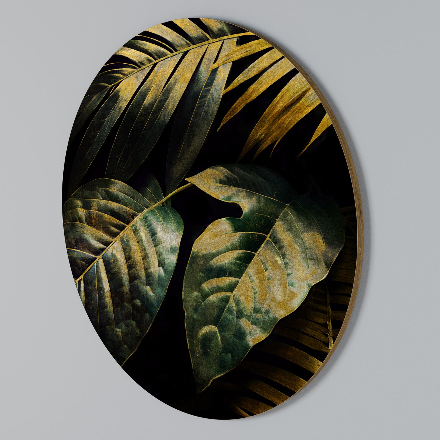 ENIGMATIC FOLIAGE TWILIGHT Arte de pared redondo