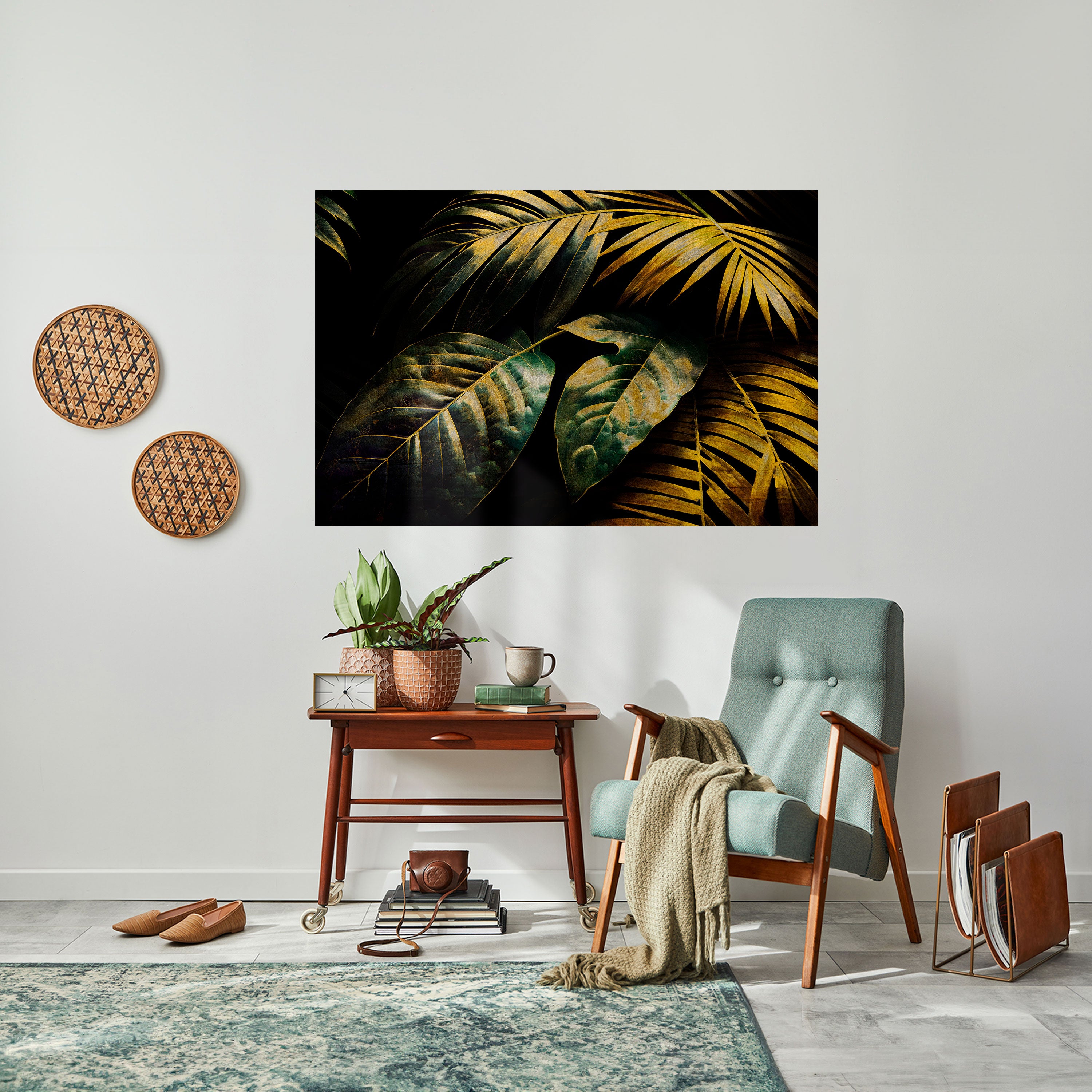 Póster horizontal autoadhesivo "Enigmatic Follaje Crepúsculo"