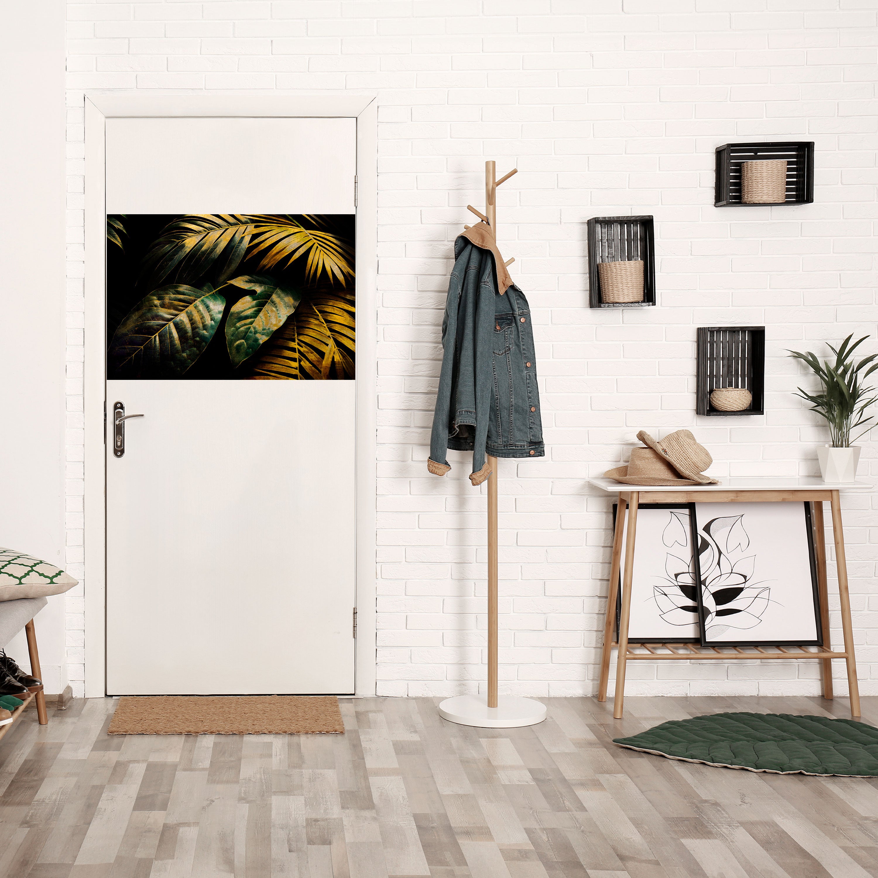 Póster horizontal autoadhesivo "Enigmatic Follaje Crepúsculo"