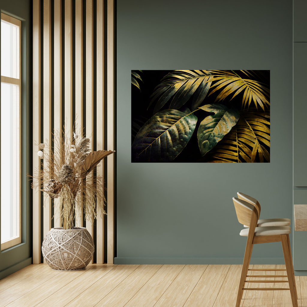 Póster horizontal autoadhesivo "Enigmatic Follaje Crepúsculo"