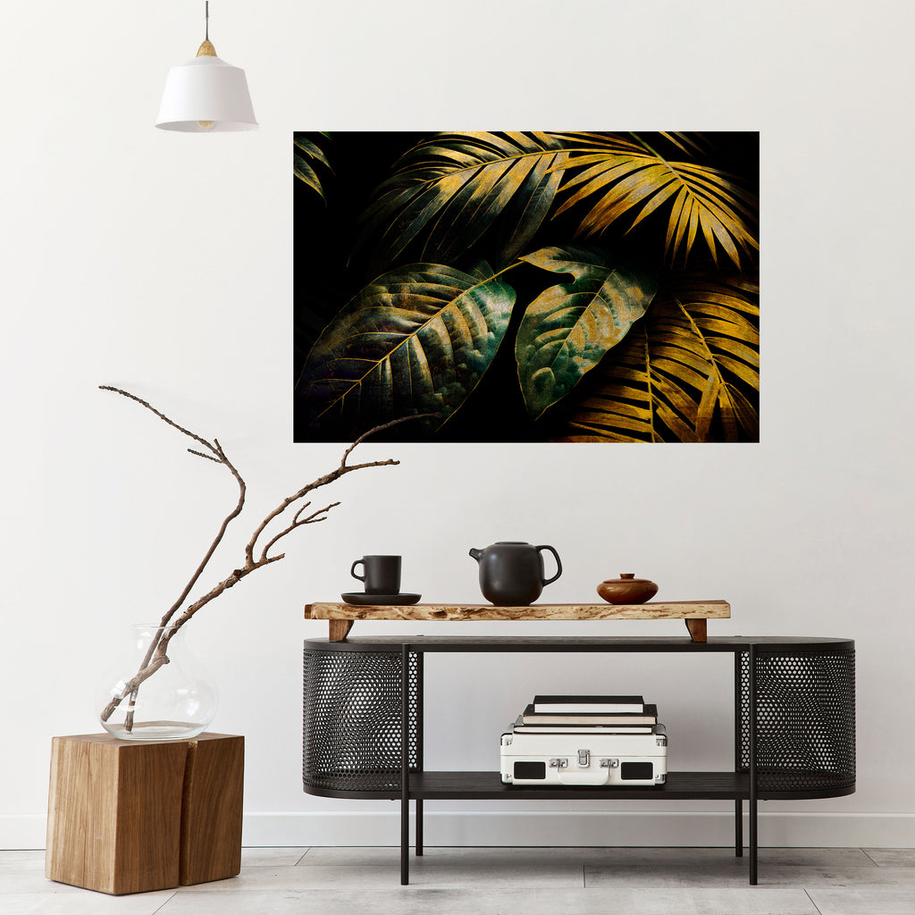 Póster horizontal autoadhesivo "Enigmatic Follaje Crepúsculo"