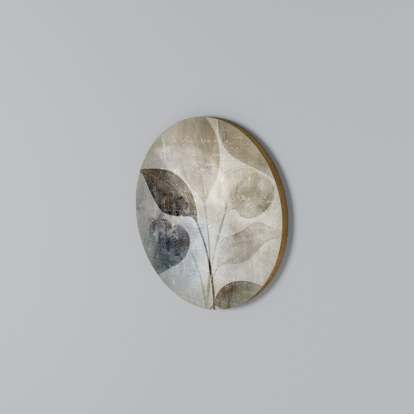 SERENE BOTANICAL HARMONY Arte de pared redondo