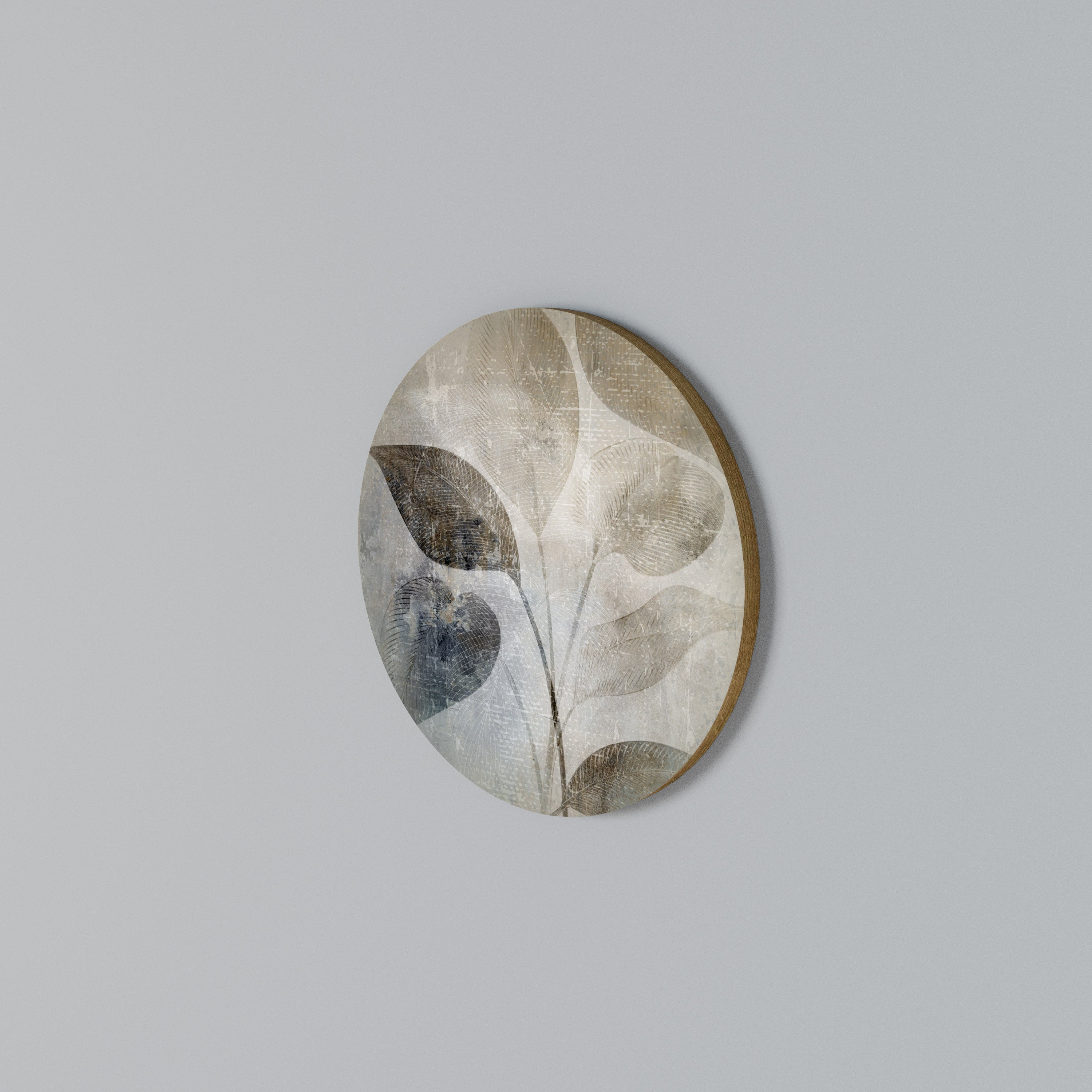 SERENE BOTANICAL HARMONY Round Wall Art