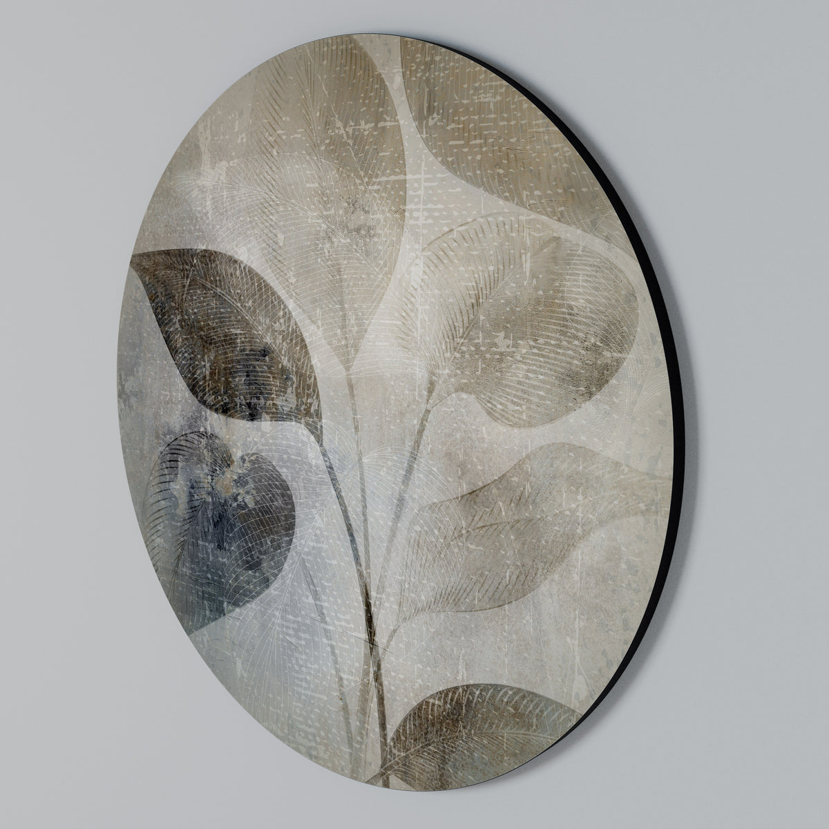 SERENE BOTANICAL HARMONY Arte de pared redondo