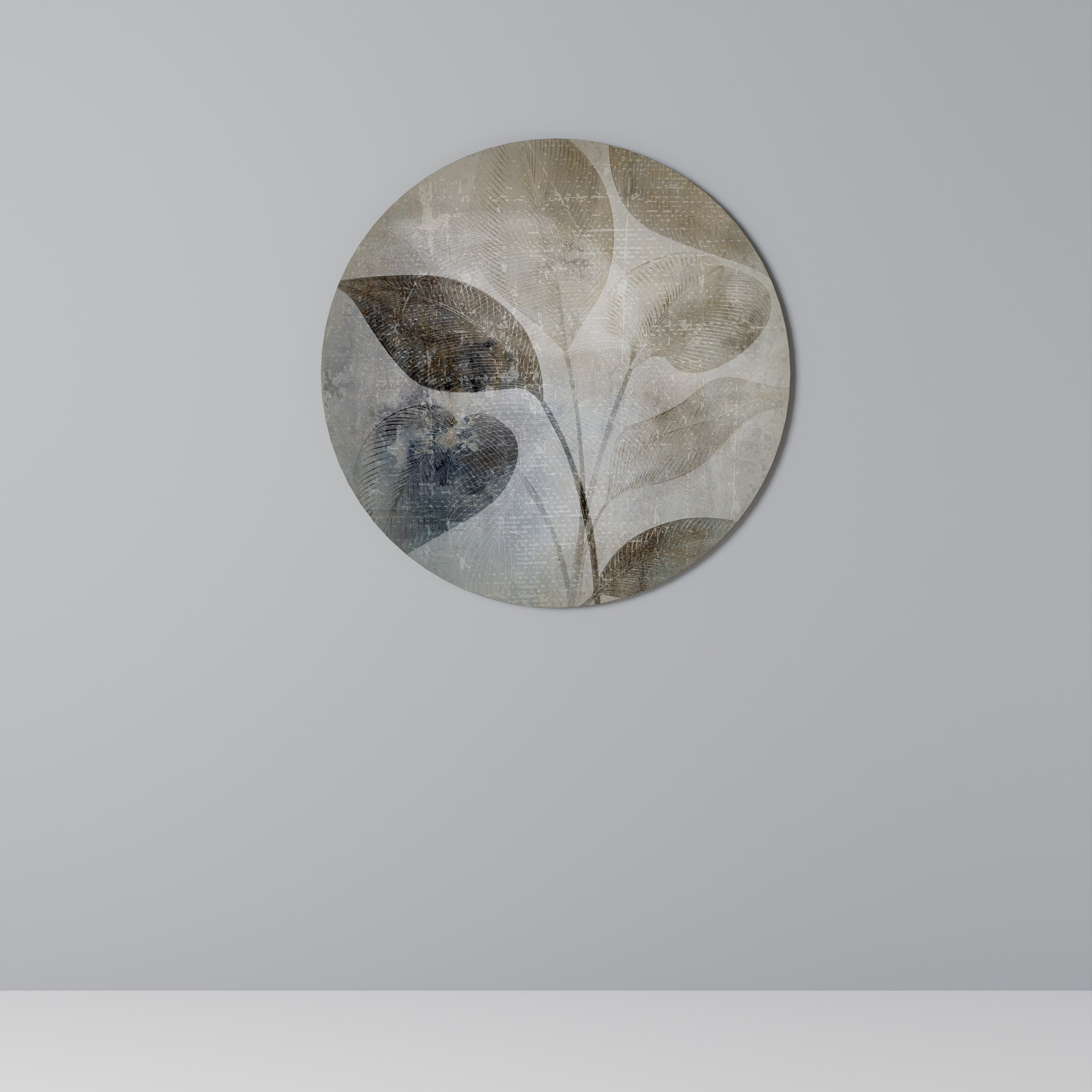 SERENE BOTANICAL HARMONY Round Wall Art