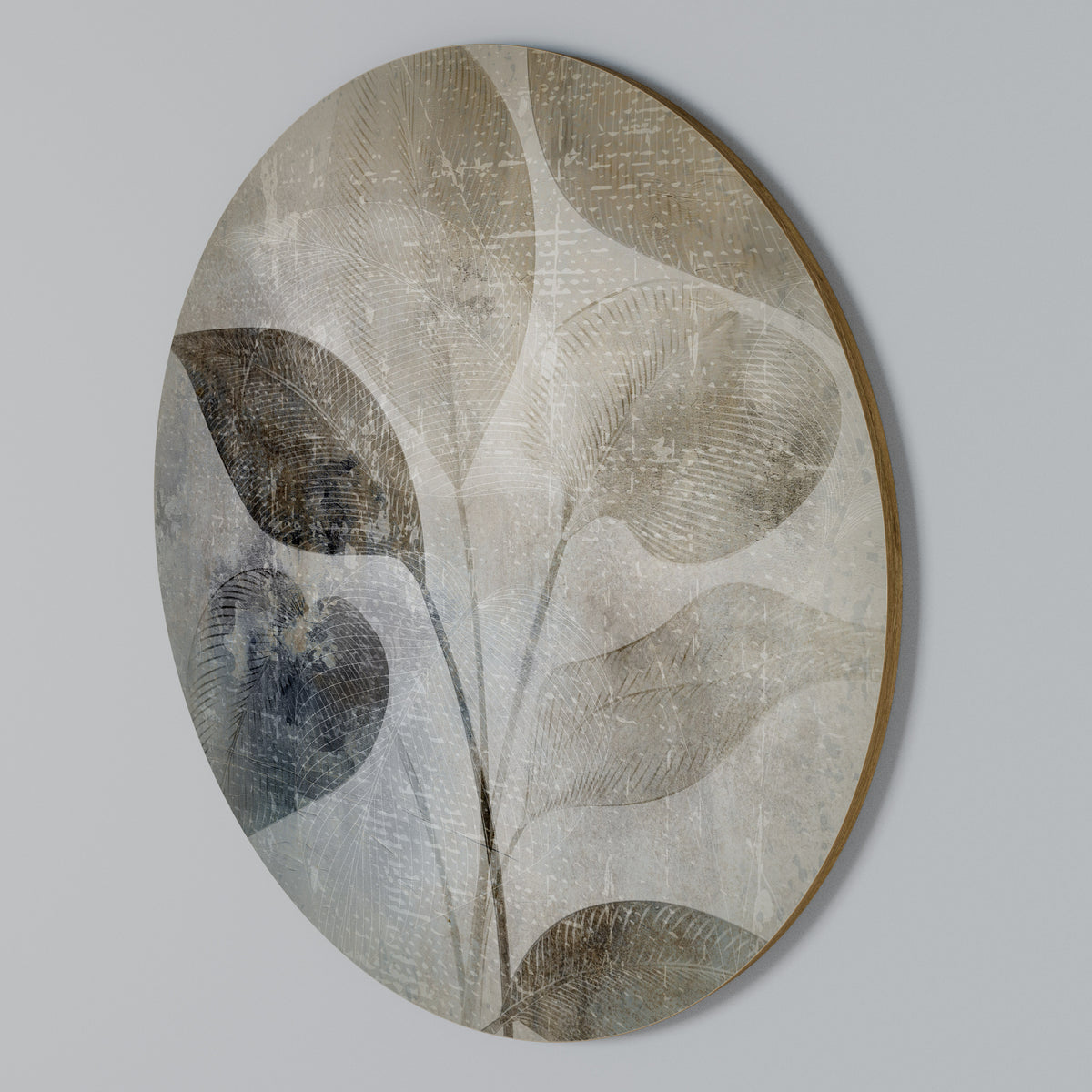 SERENE BOTANICAL HARMONY Arte de pared redondo