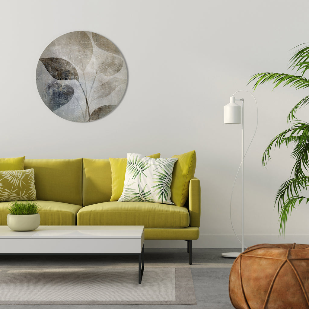 SERENE BOTANICAL HARMONY Round Wall Art
