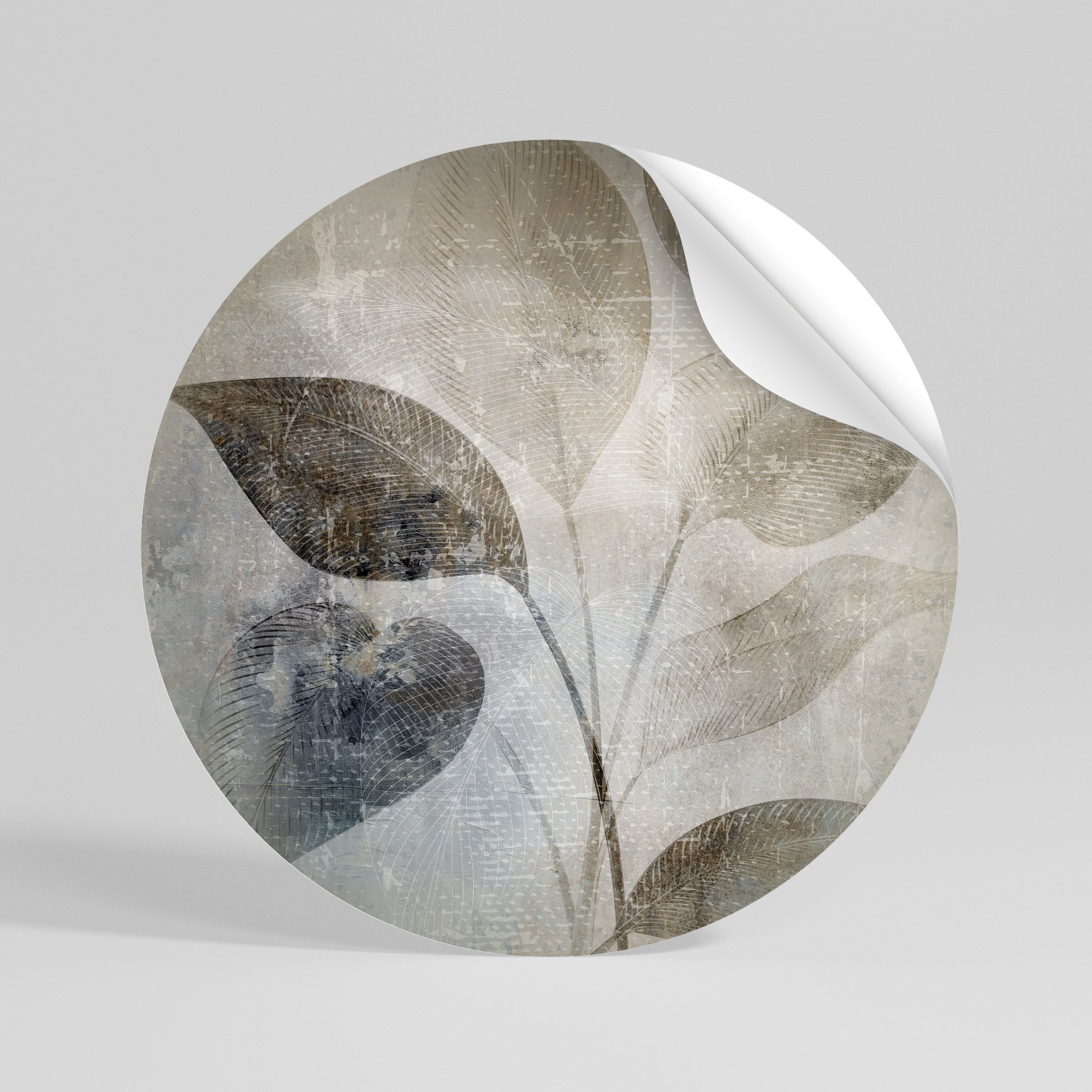 SERENE BOTANICAL HARMONY Vinilo adhesivo redondo