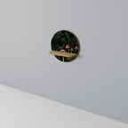 WHISPERING WOODLAND Estante Redondo Decorativo en Efecto Roble