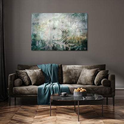 HARMONY IN GREENERY Cuadro en lienzo horizontal