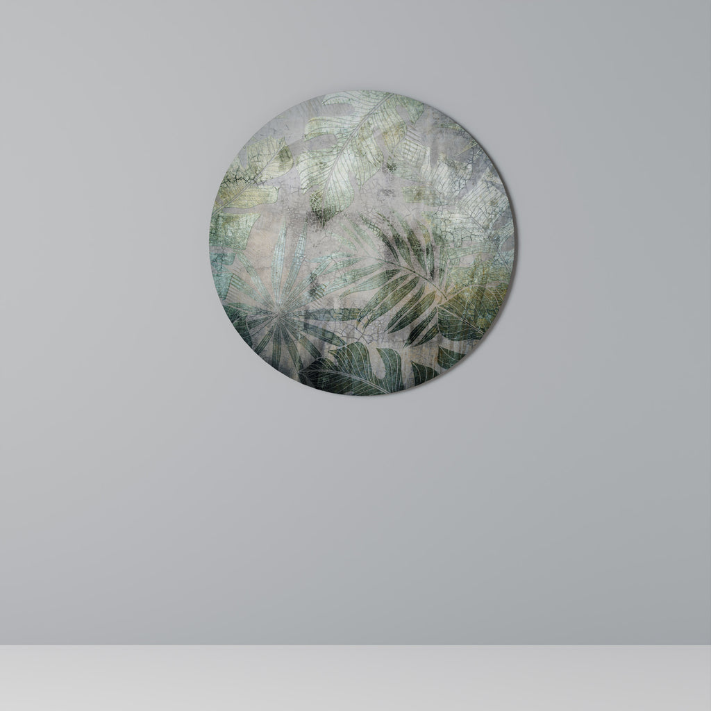 HARMONY IN GREENERY Round Wall Art