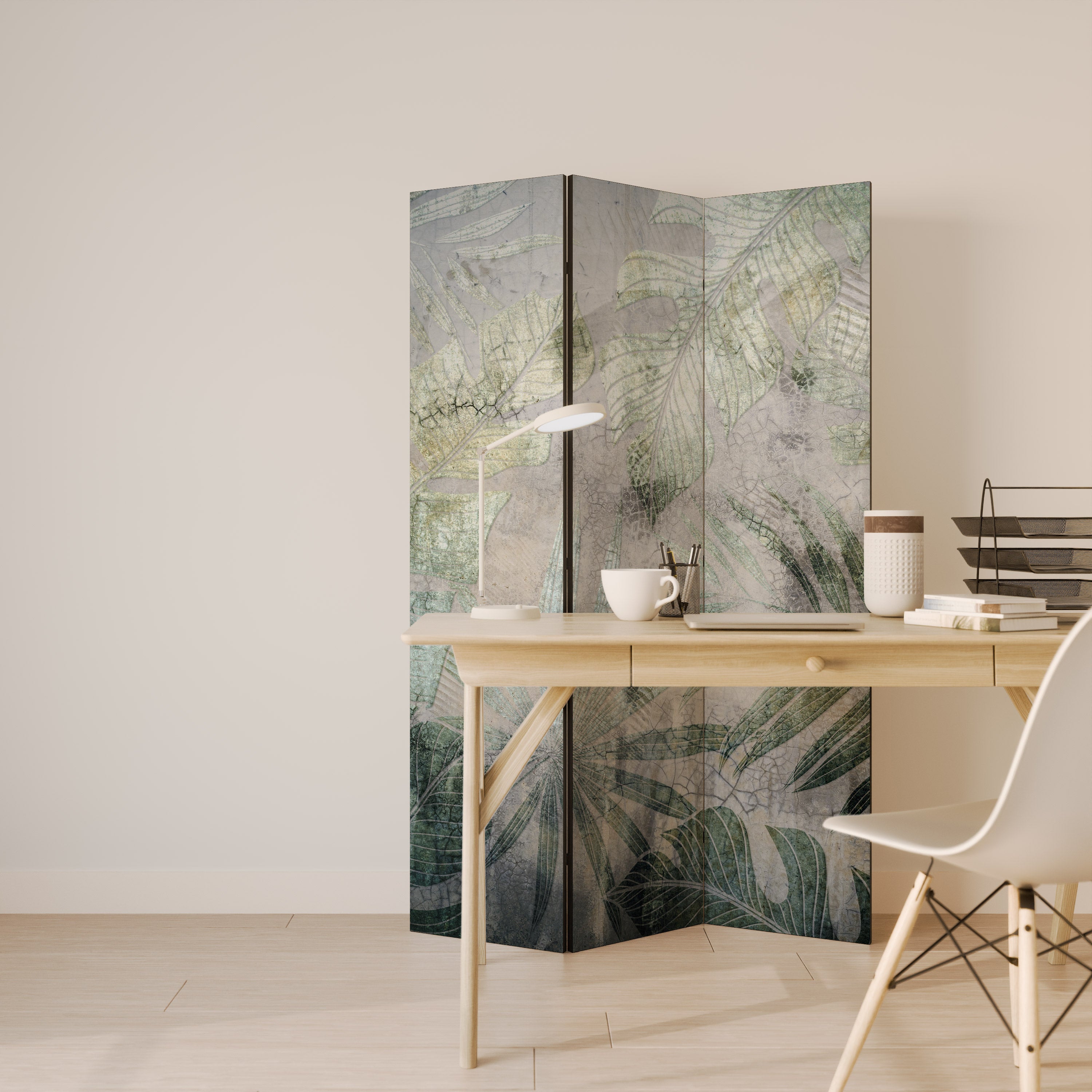 HARMONY IN GREENERY 3-Panel Room Divider