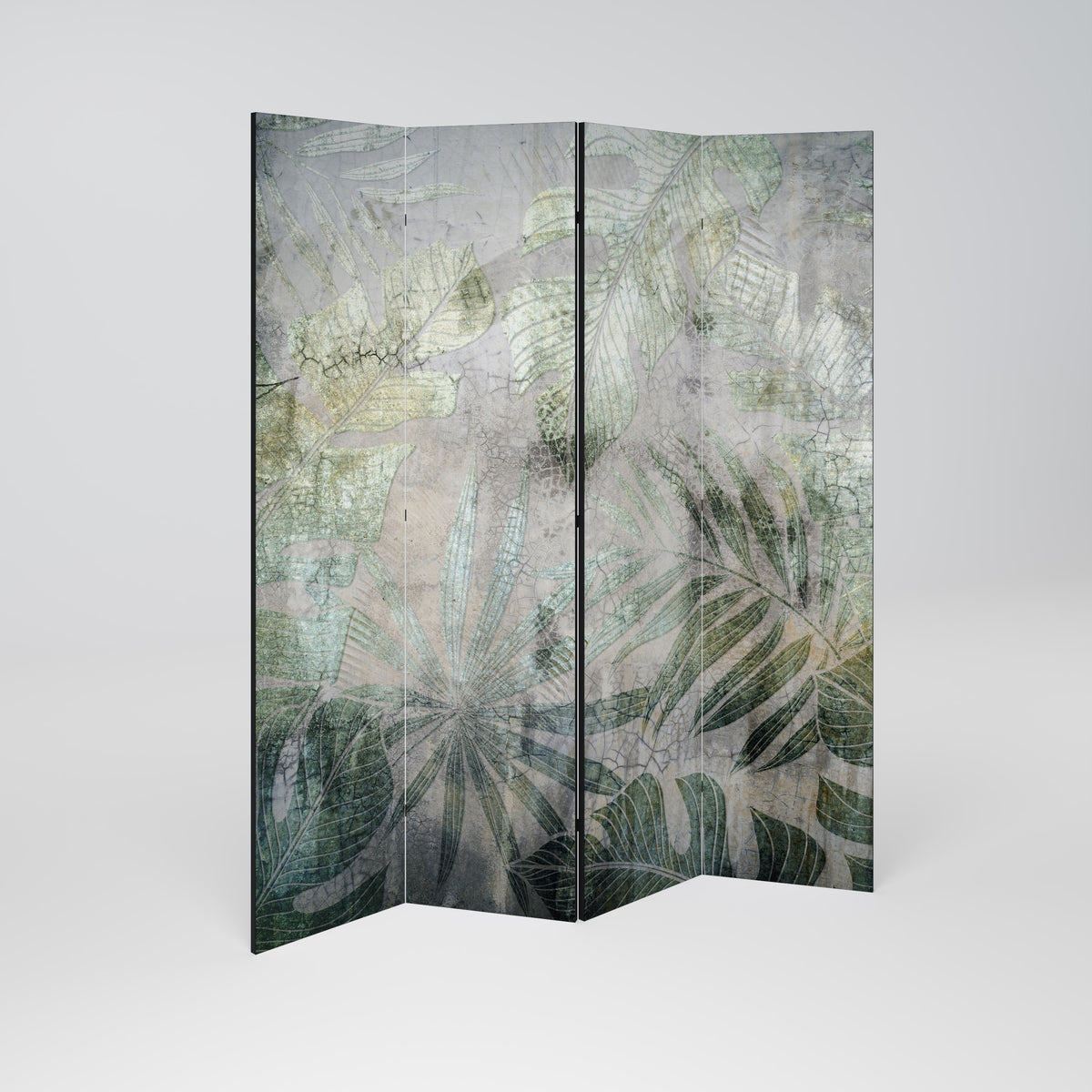 HARMONY IN GREENERY Biombo de 4 paneles
