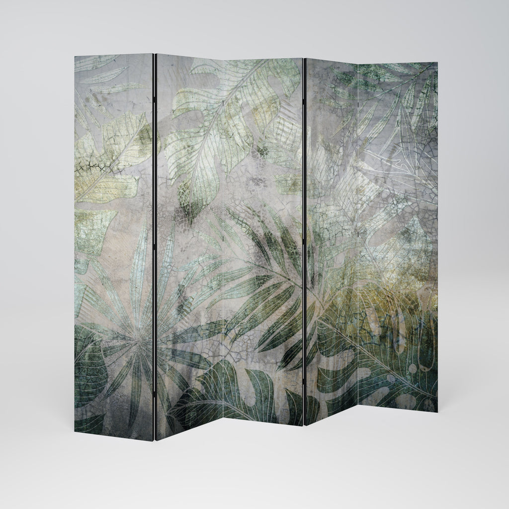 HARMONY IN GREENERY Decorative 5-Panel Room Divider