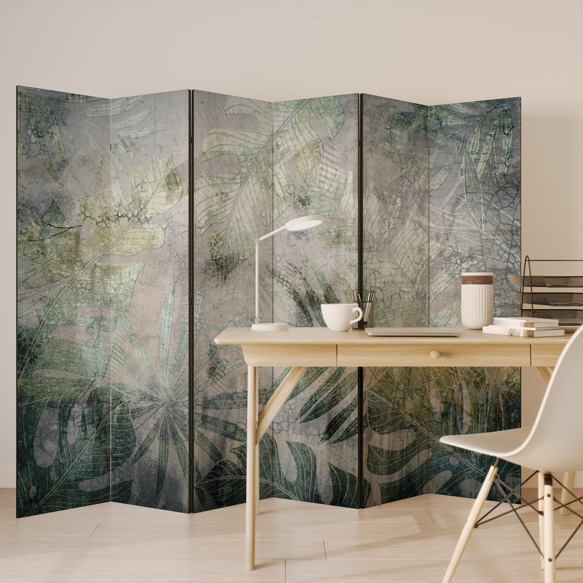 HARMONY IN GREENERY Biombo de 6 paneles