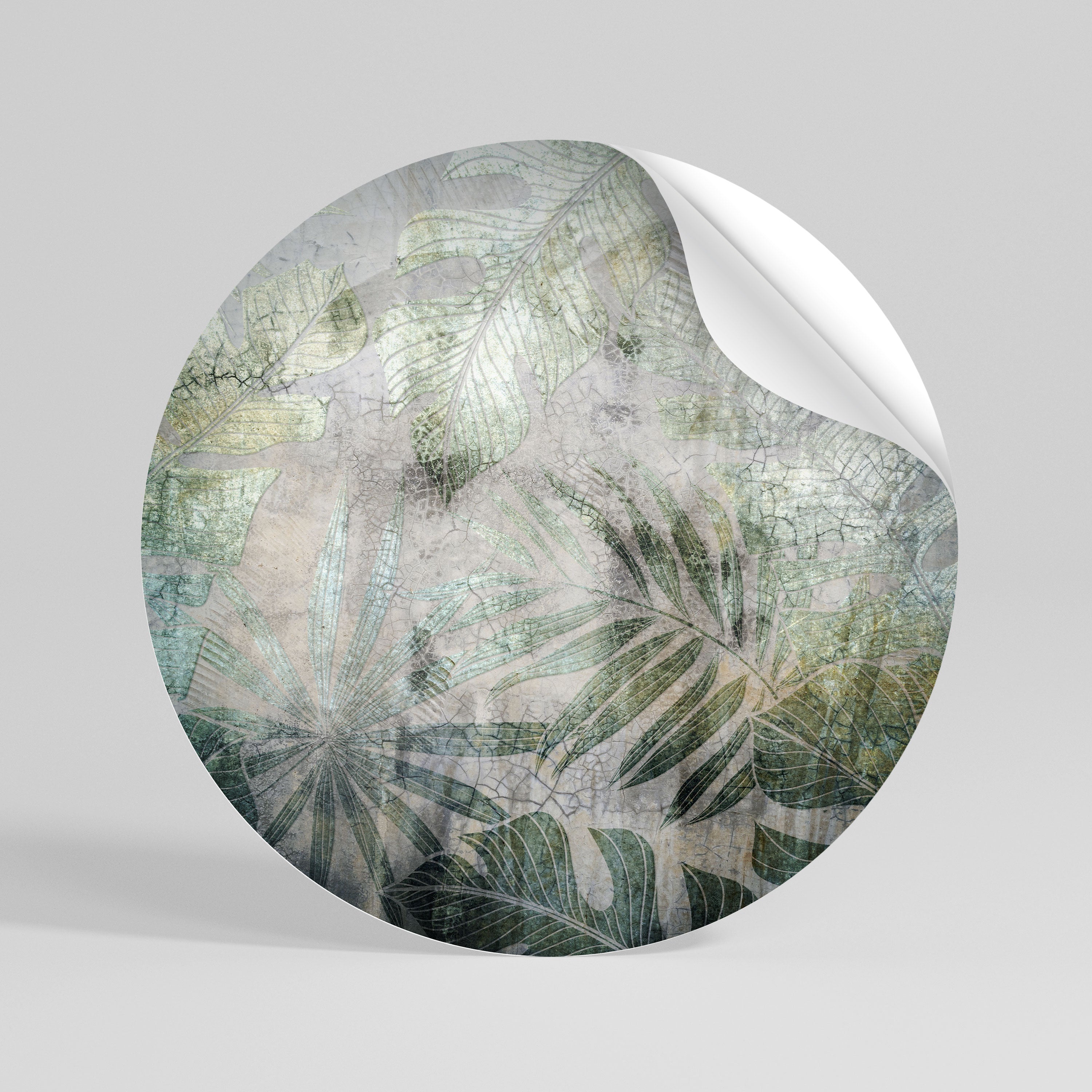 HARMONY IN GREENERY Vinilo adhesivo redondo
