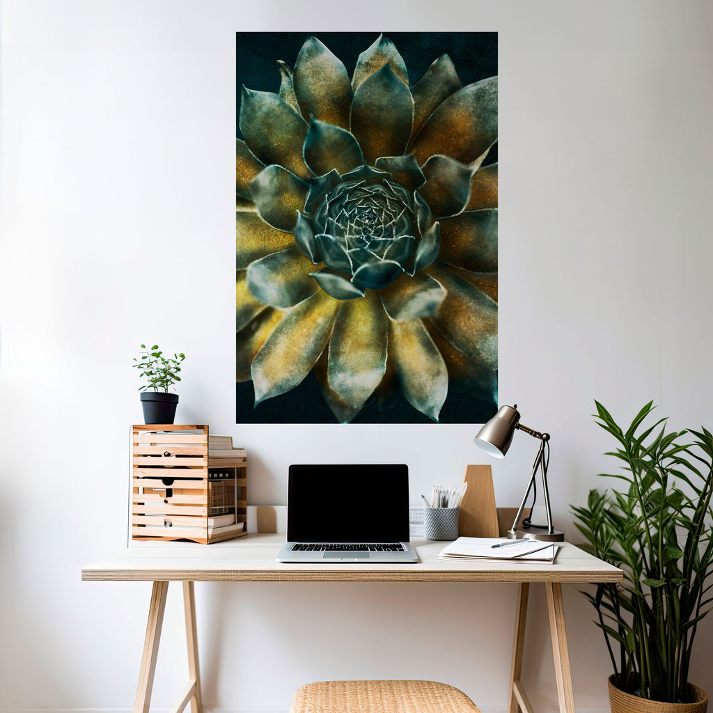 MYSTICAL SUCCULENT WHIRL Peel and Stick Vertical Poster