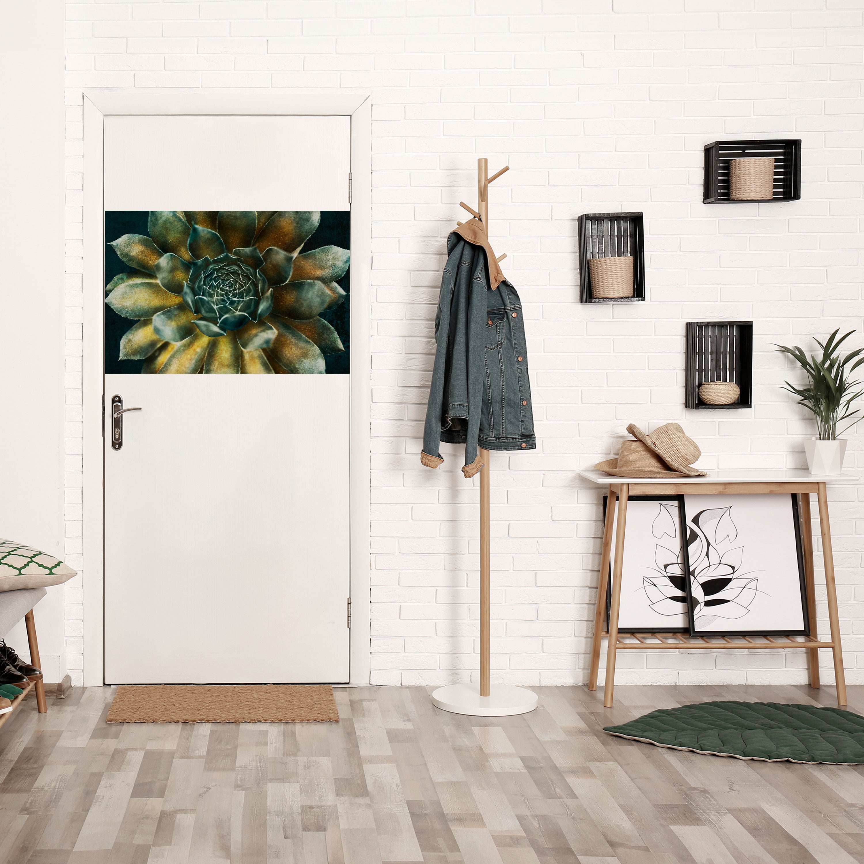 Póster horizontal autoadhesivo "MÍSTICO SUCULENT WHIRL"