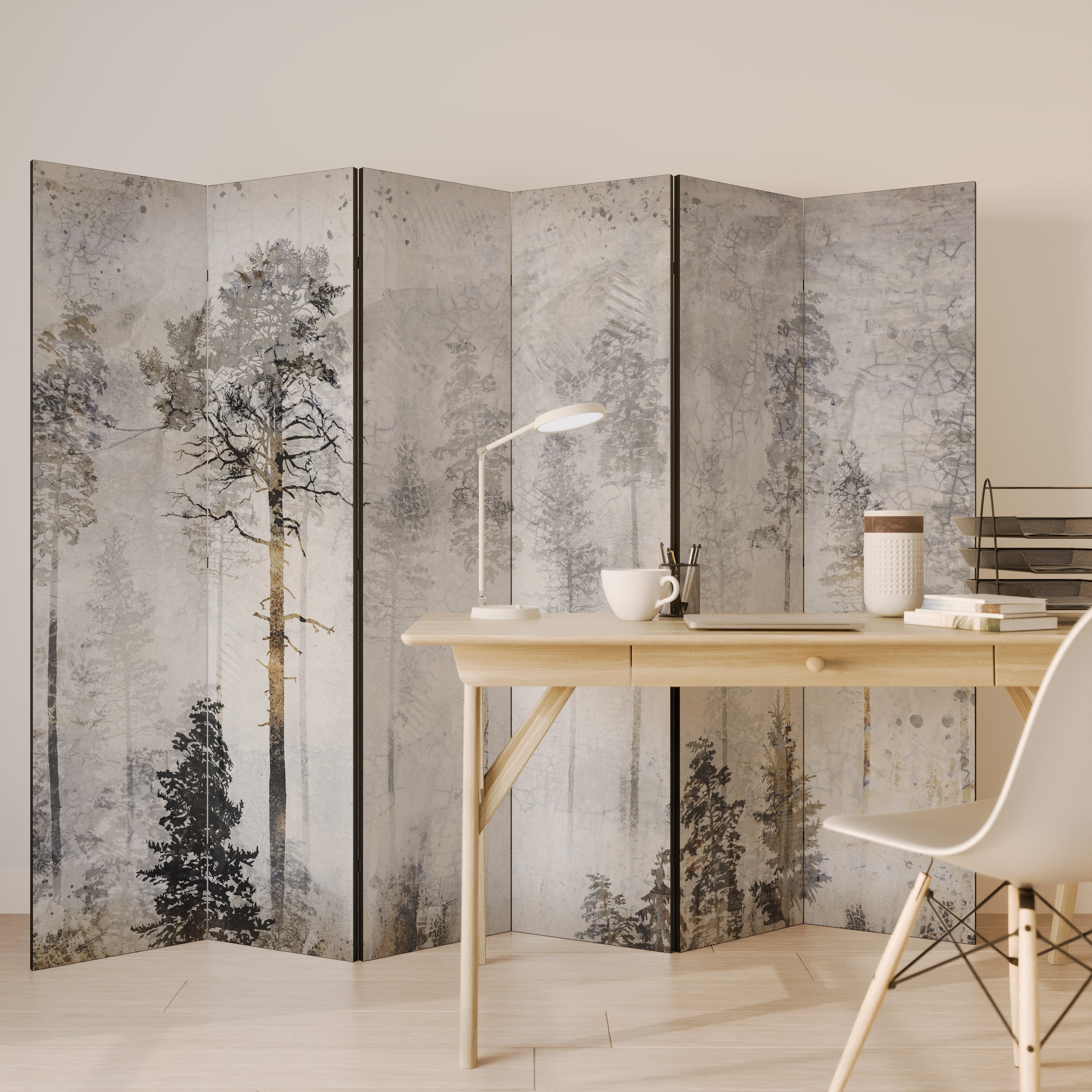 Divisorio decorativo de 6 paneles FADE IN THE TREES