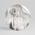 FADE IN THE TREES Peel and Stick Round Sticker