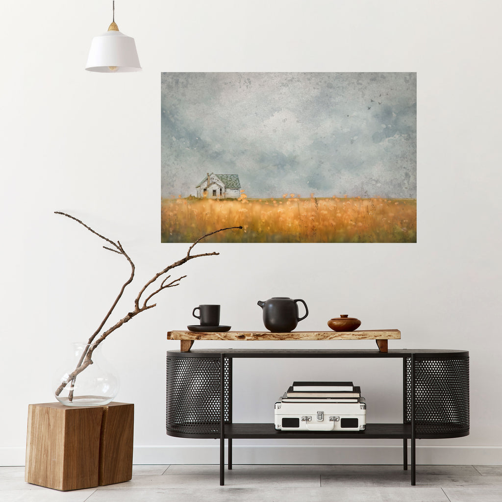 Póster horizontal autoadhesivo "Campos de luz que se desvanece"