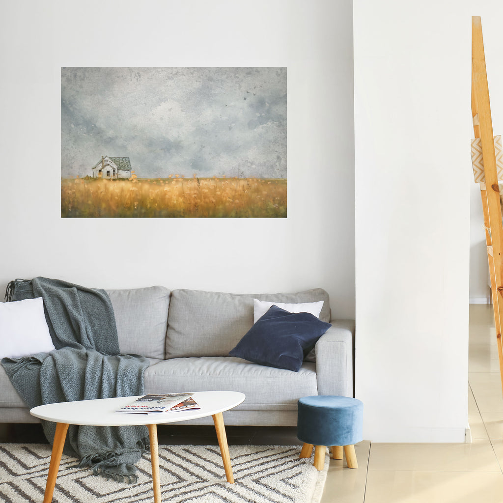 Póster horizontal autoadhesivo "Campos de luz que se desvanece"