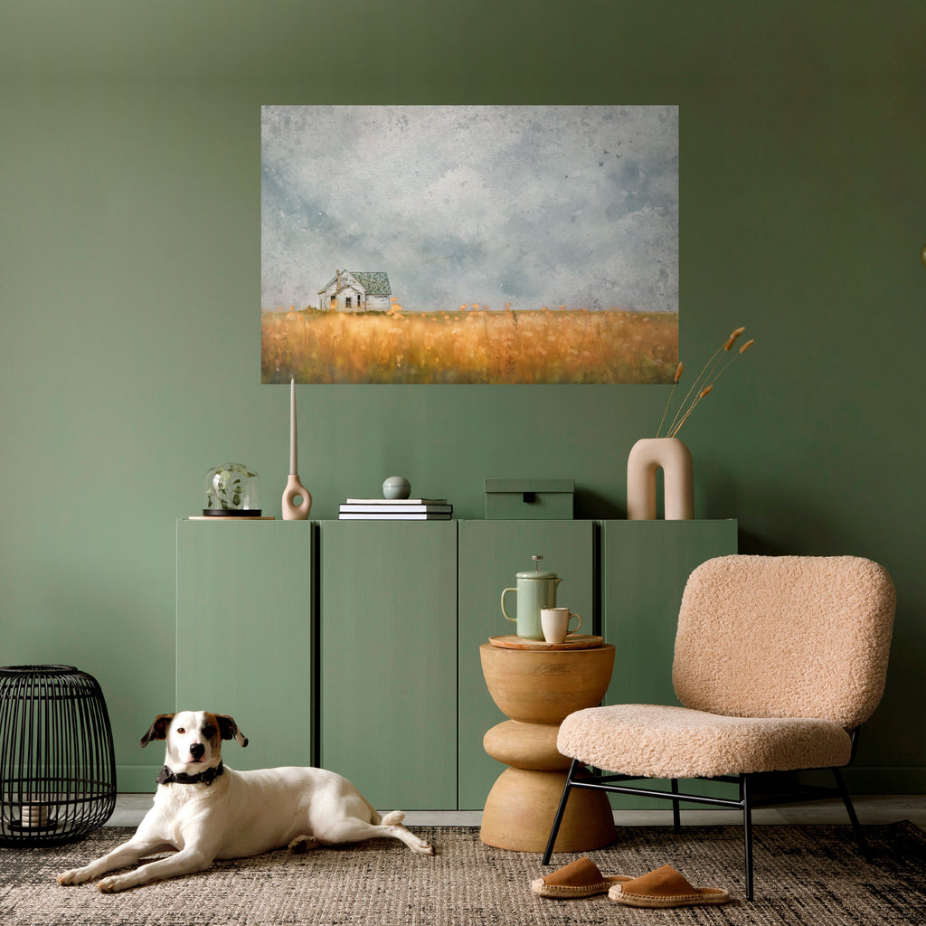 Póster horizontal autoadhesivo "Campos de luz que se desvanece"