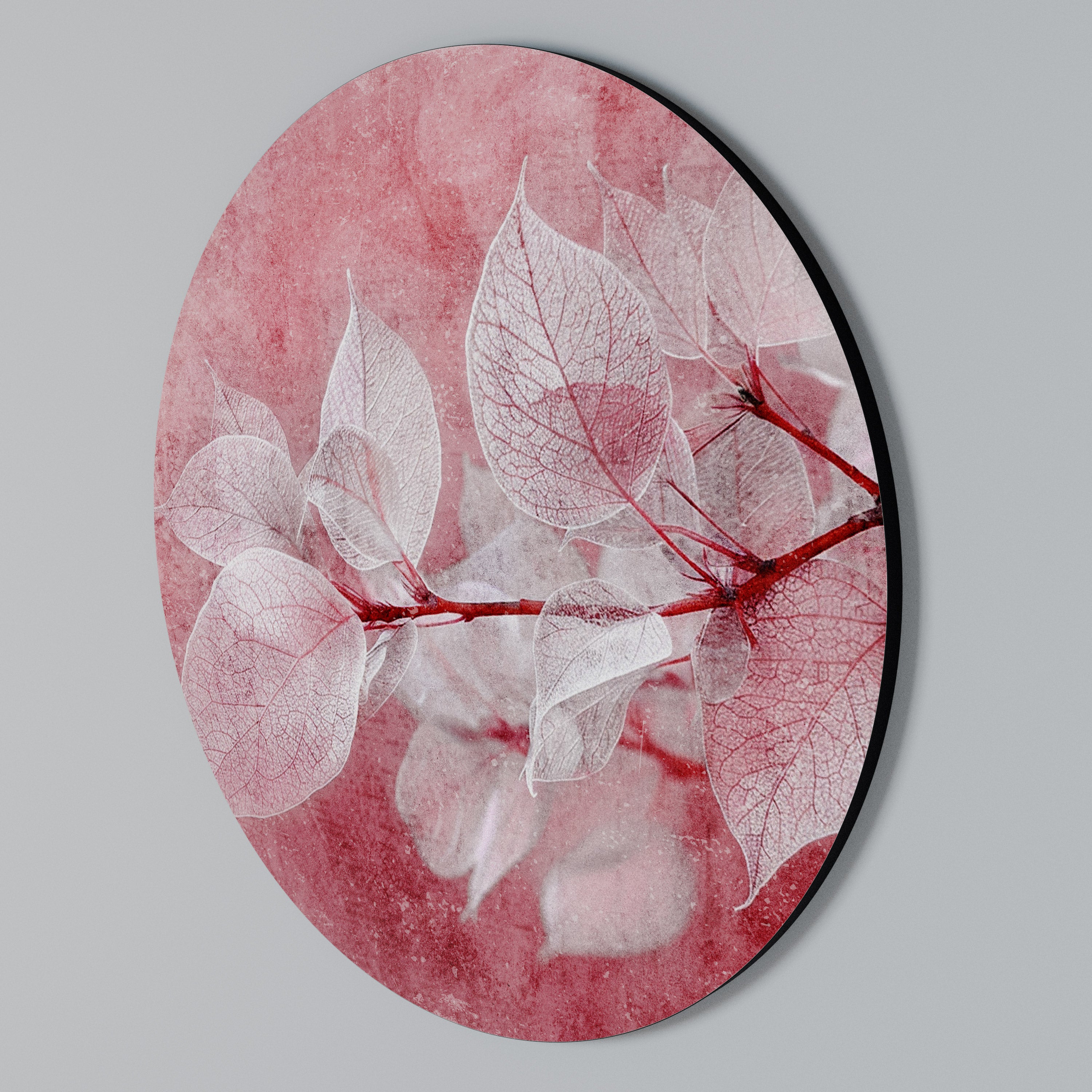 ETHERAL PETAL GLOW Round Wall Art