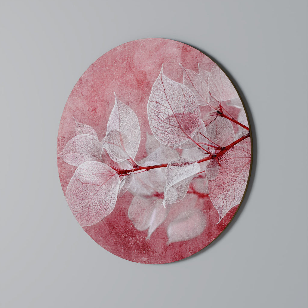 ETHERAL PETAL GLOW Round Wall Art