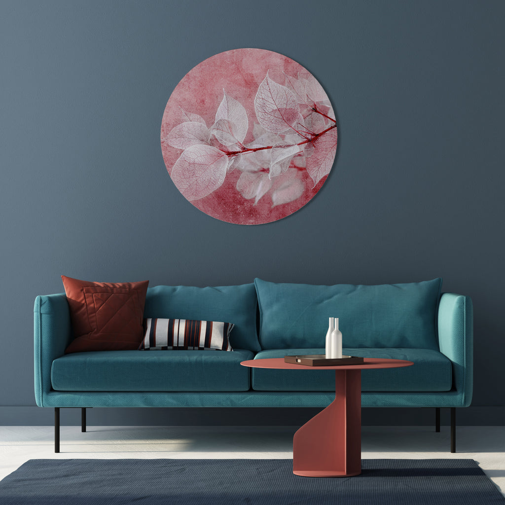 ETHERAL PETAL GLOW Round Wall Art