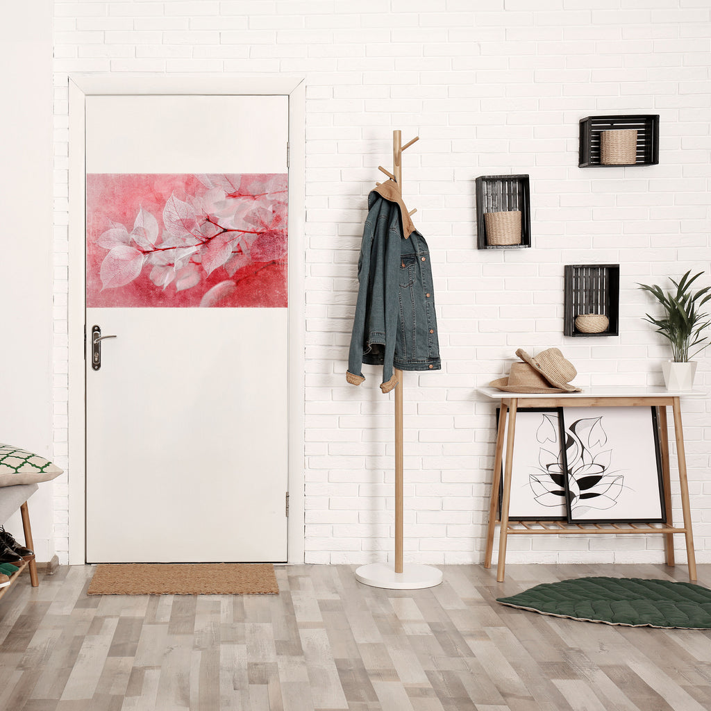 Póster horizontal autoadhesivo con resplandor de pétalos etéreos