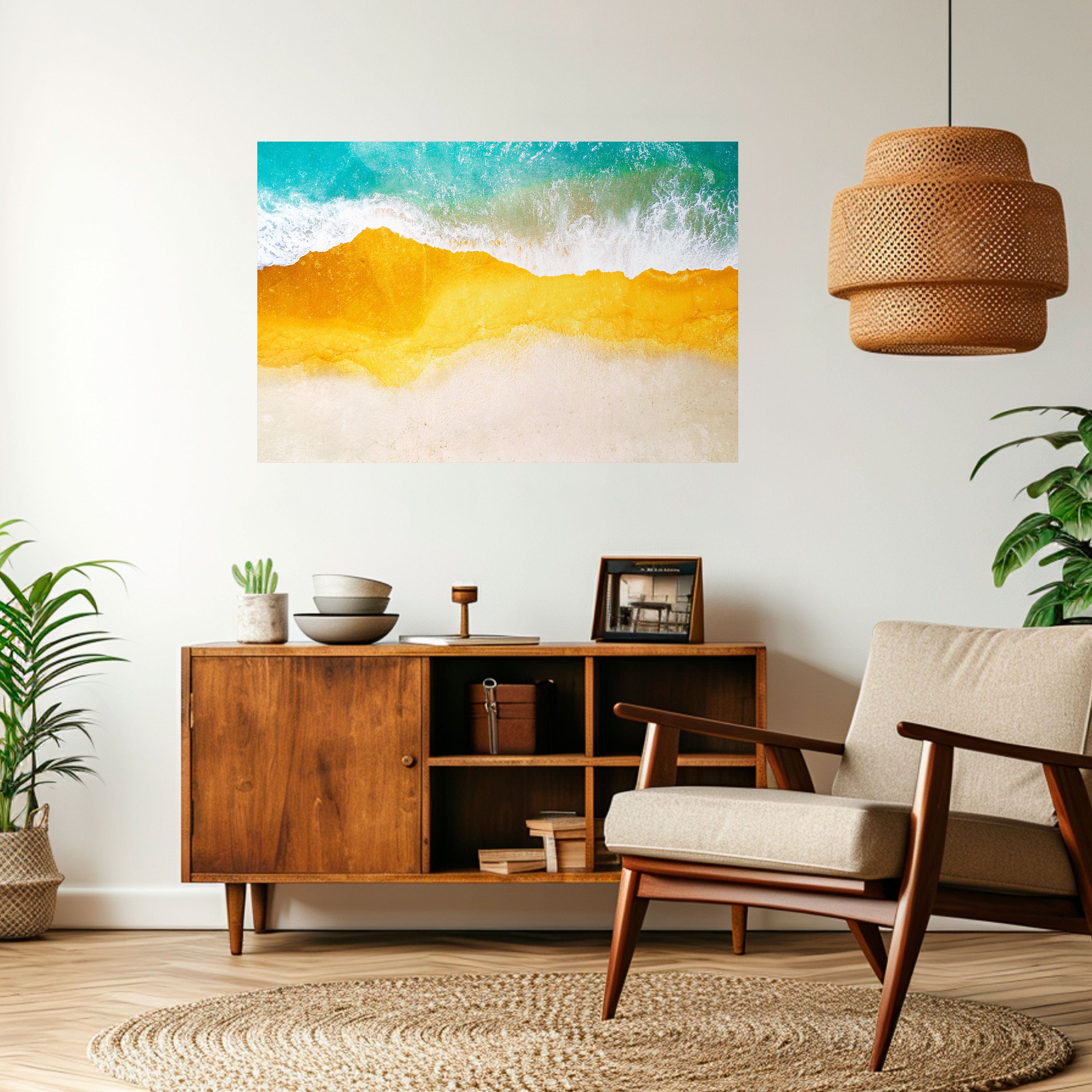 TRILOGY OF TIDES Peel and Stick Horizontal Poster