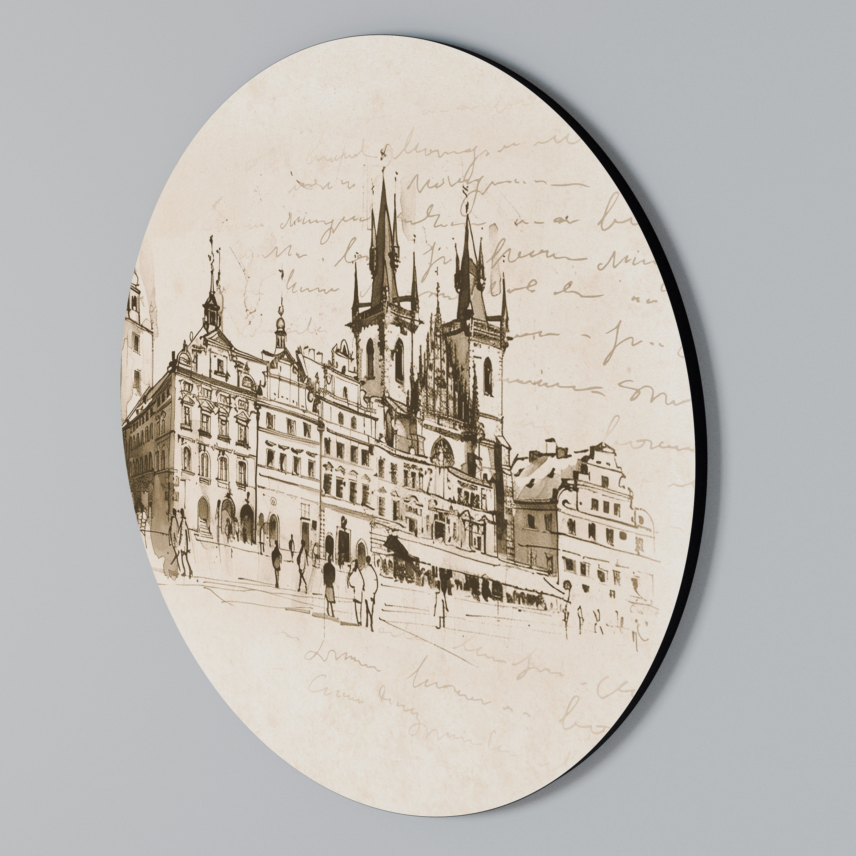 WHISPERS OF ARCHITECTURE Round Wall Art