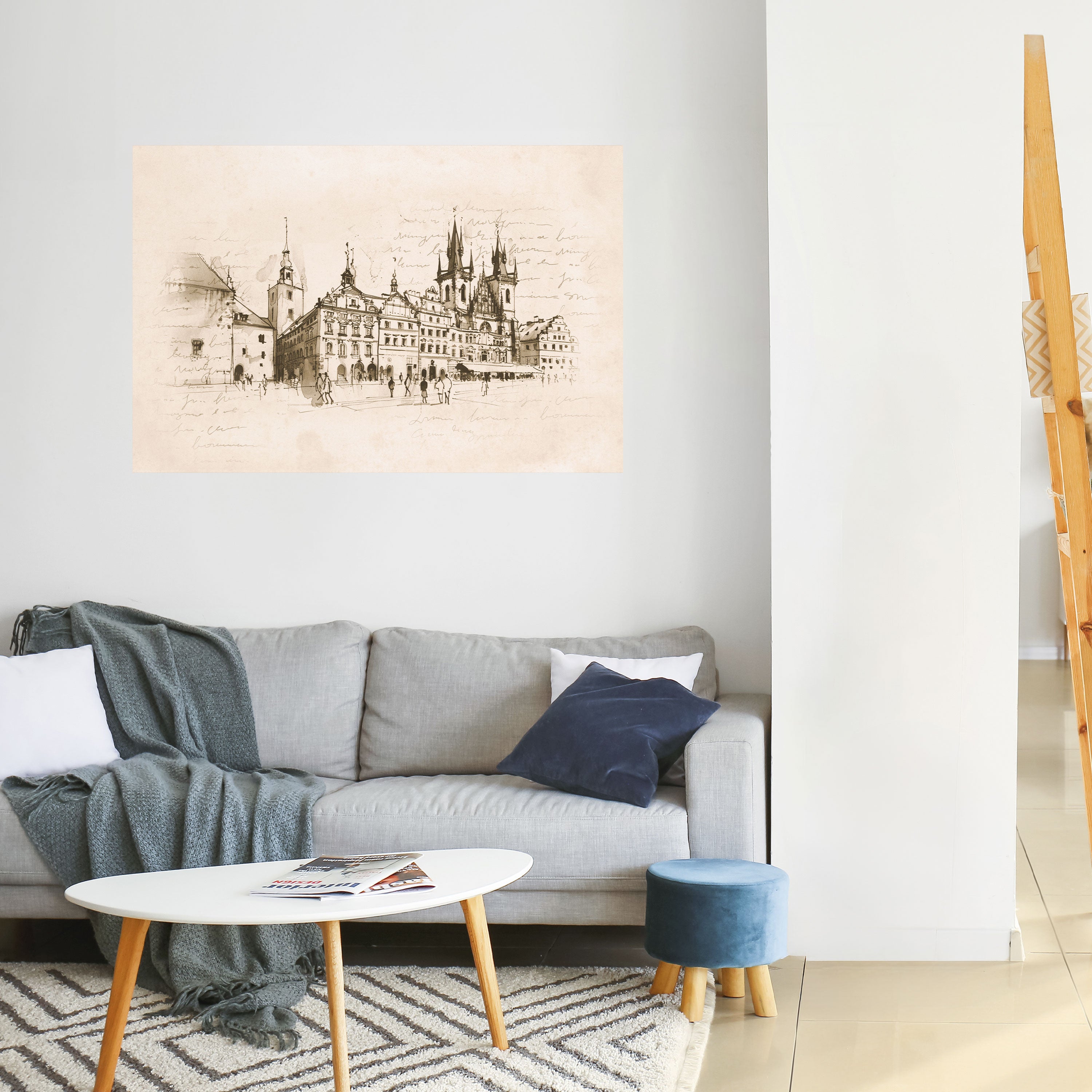 Susurros de arquitectura Póster horizontal autoadhesivo