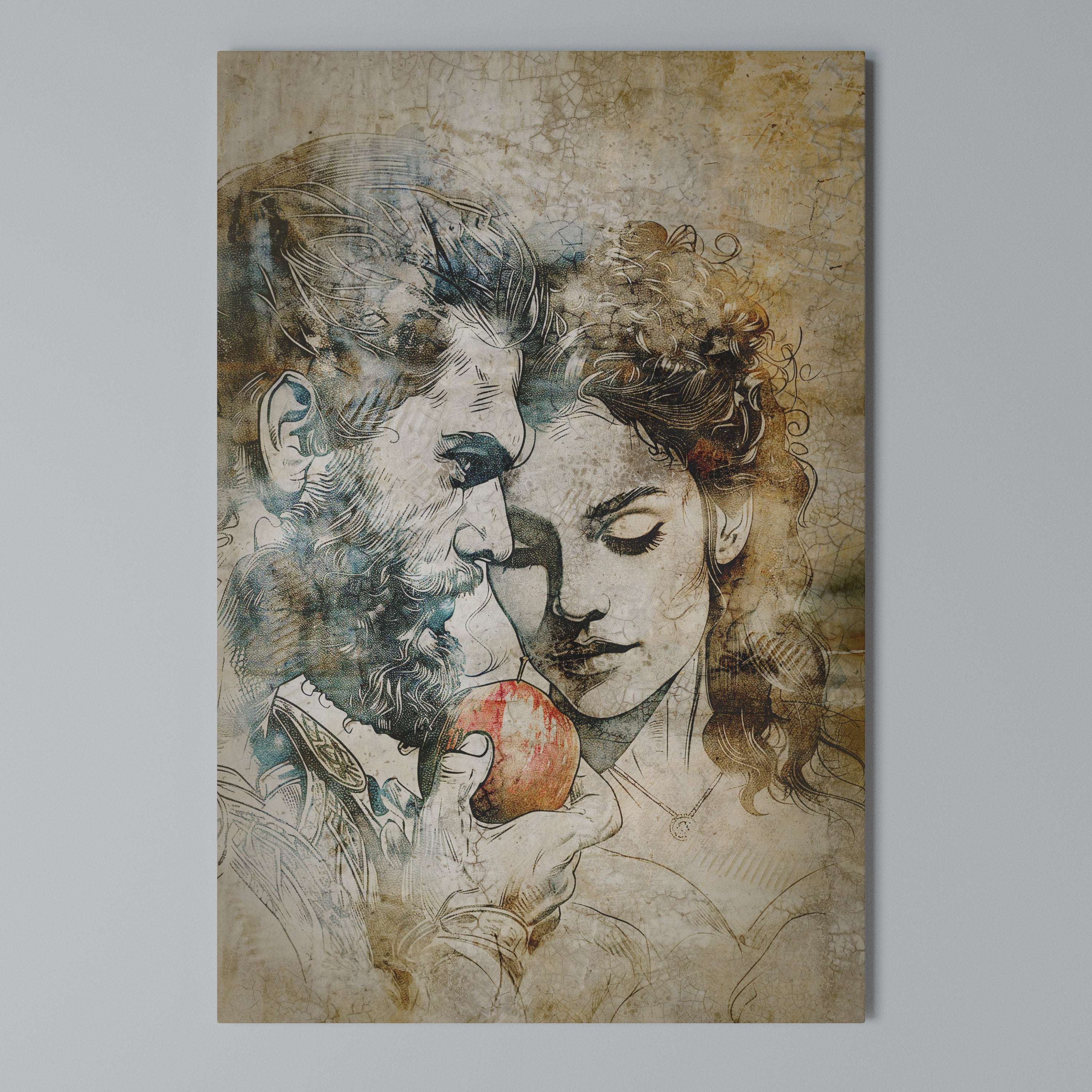 WHISPERS OF TEMPTATION Cuadro en lienzo vertical