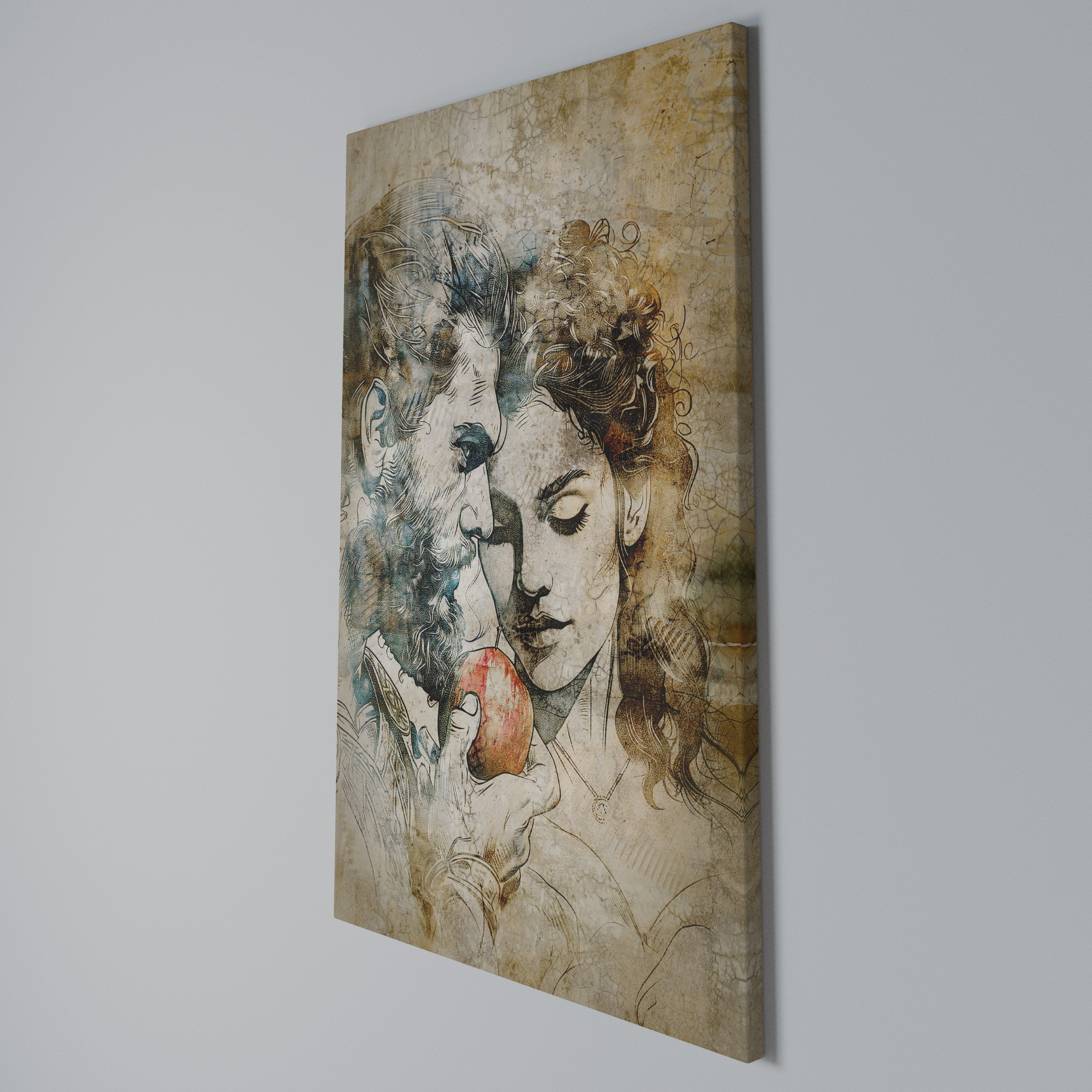 WHISPERS OF TEMPTATION Cuadro en lienzo vertical