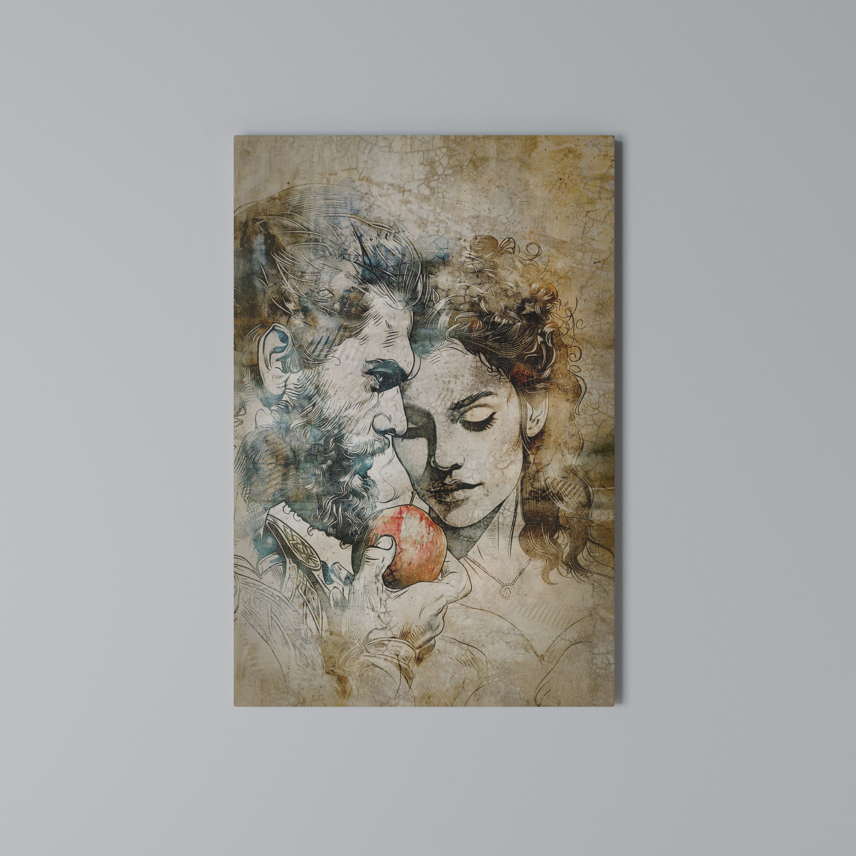 WHISPERS OF TEMPTATION Cuadro en lienzo vertical