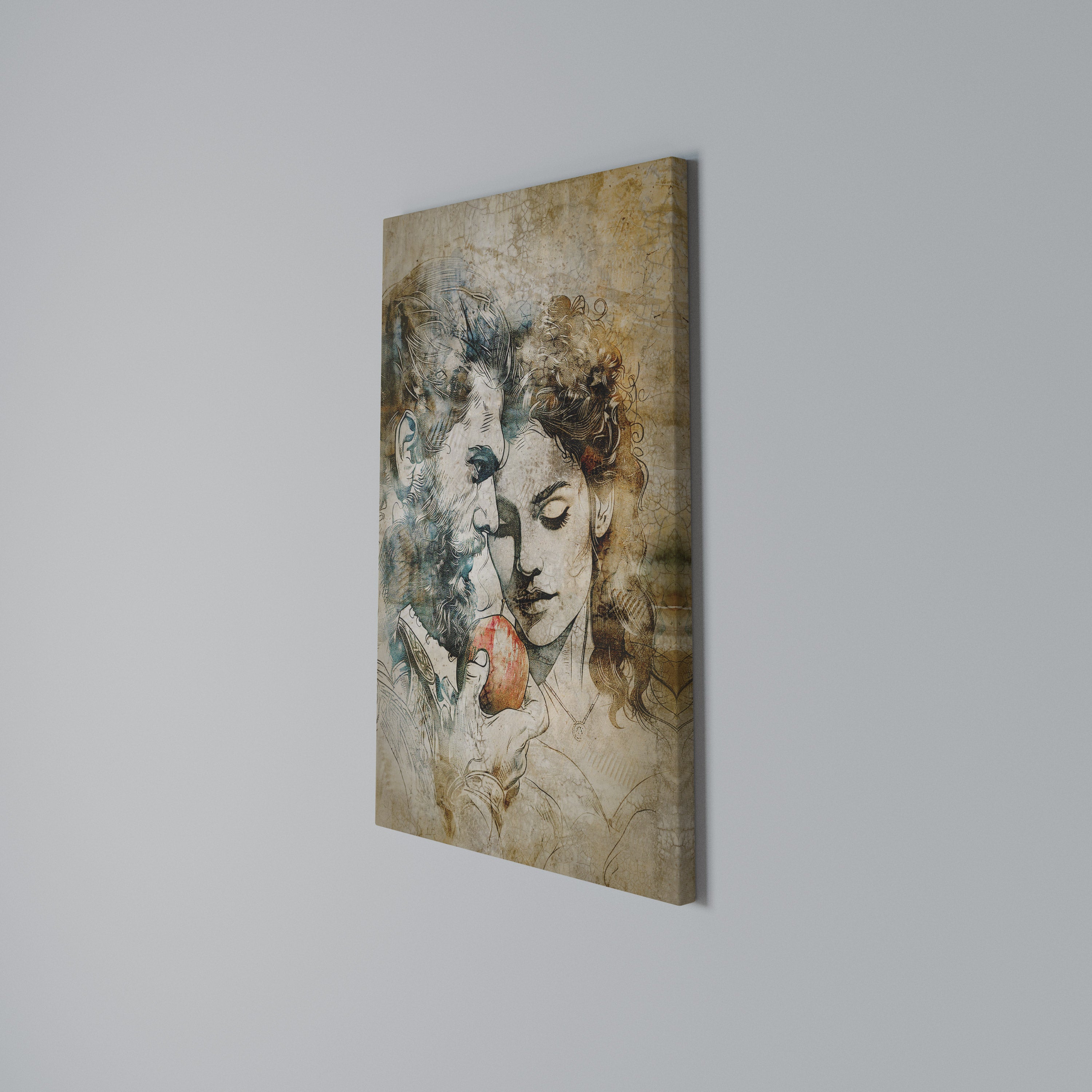 WHISPERS OF TEMPTATION Cuadro en lienzo vertical