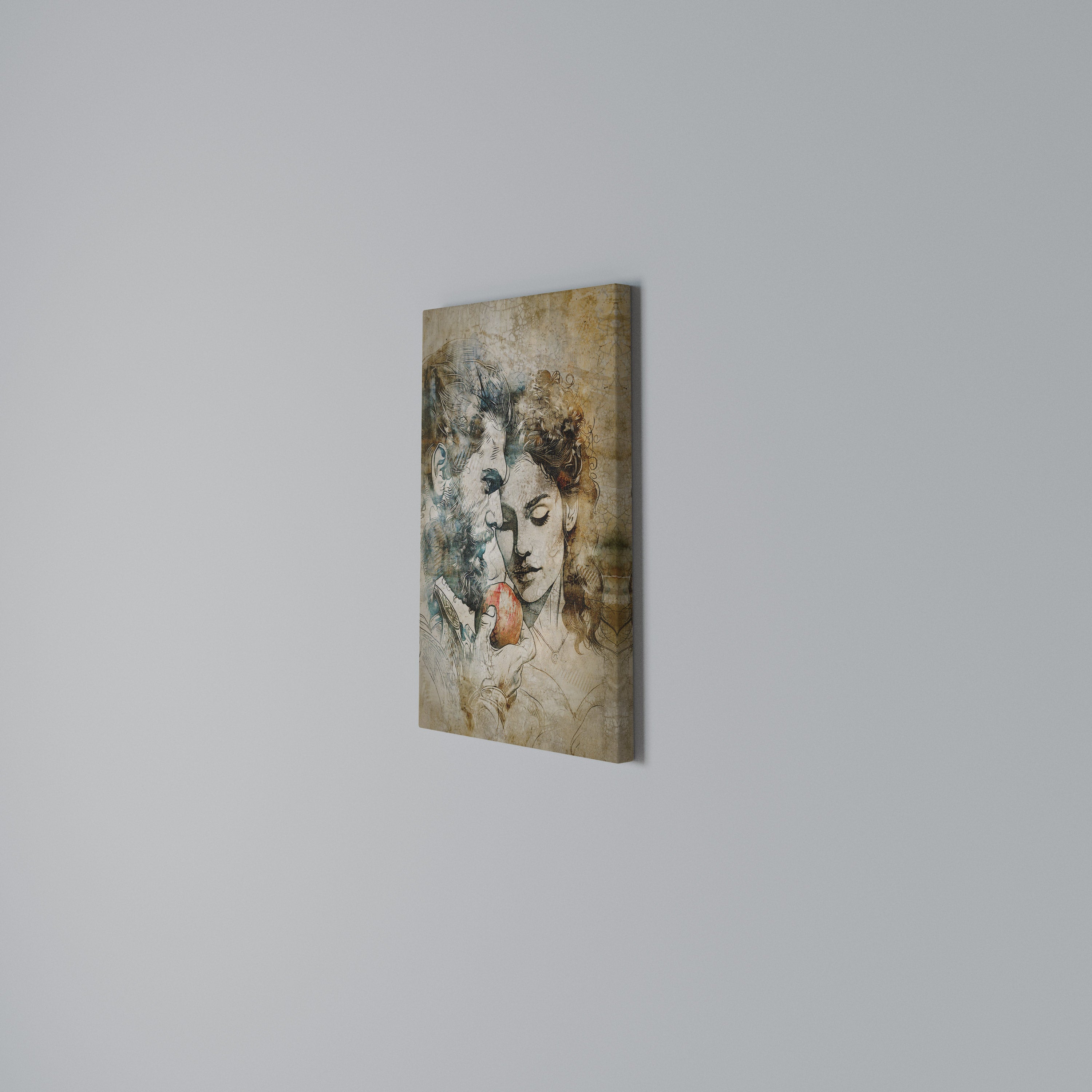 WHISPERS OF TEMPTATION Cuadro en lienzo vertical