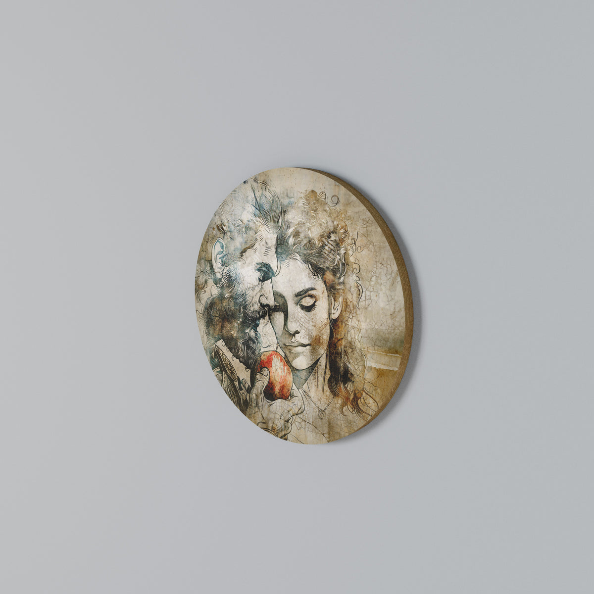 WHISPERS OF TEMPTATION Arte de pared redondo