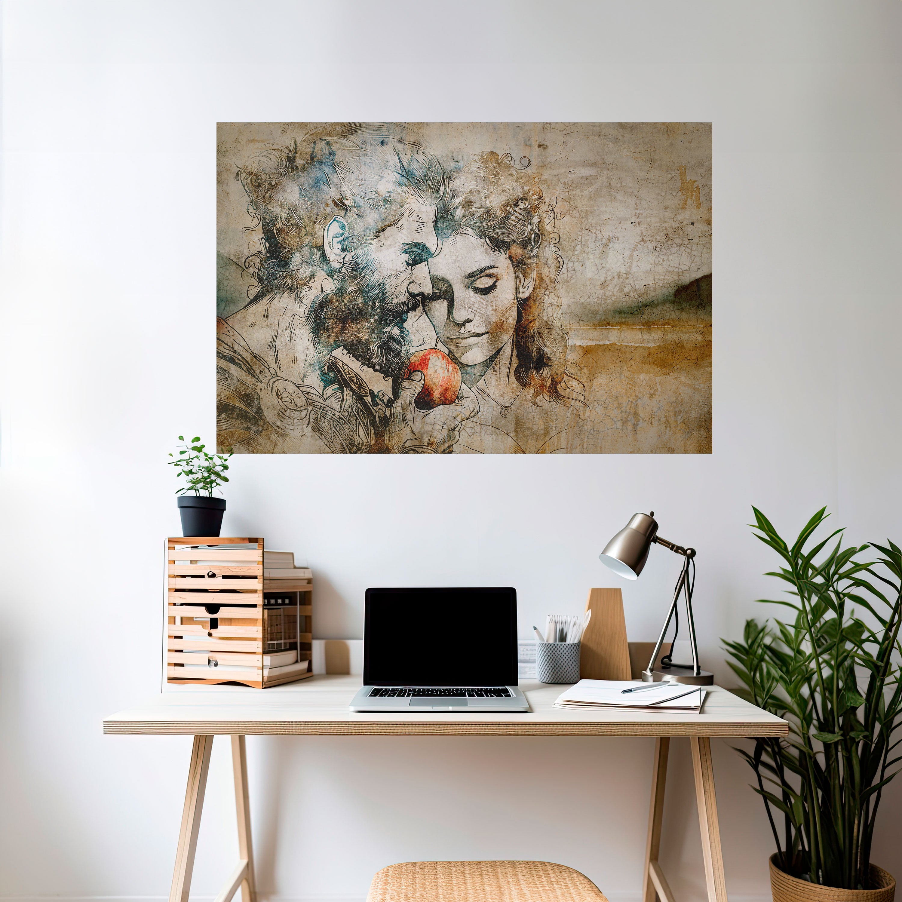 Susurros de tentación Póster horizontal autoadhesivo