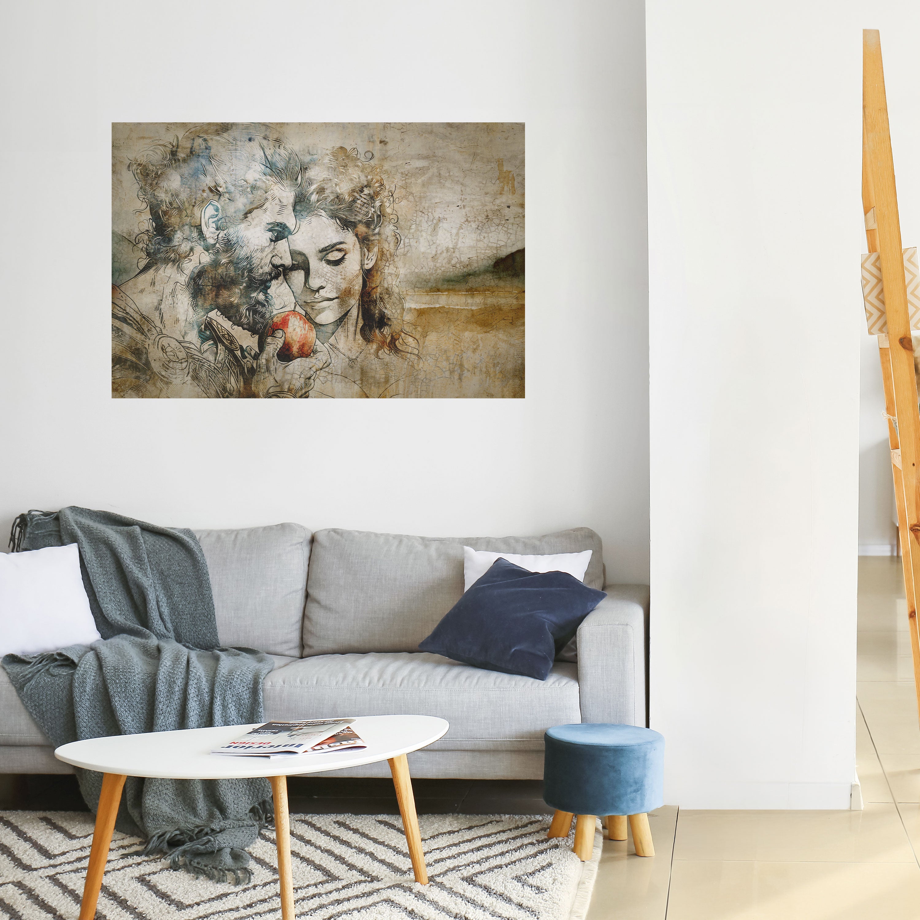 Susurros de tentación Póster horizontal autoadhesivo