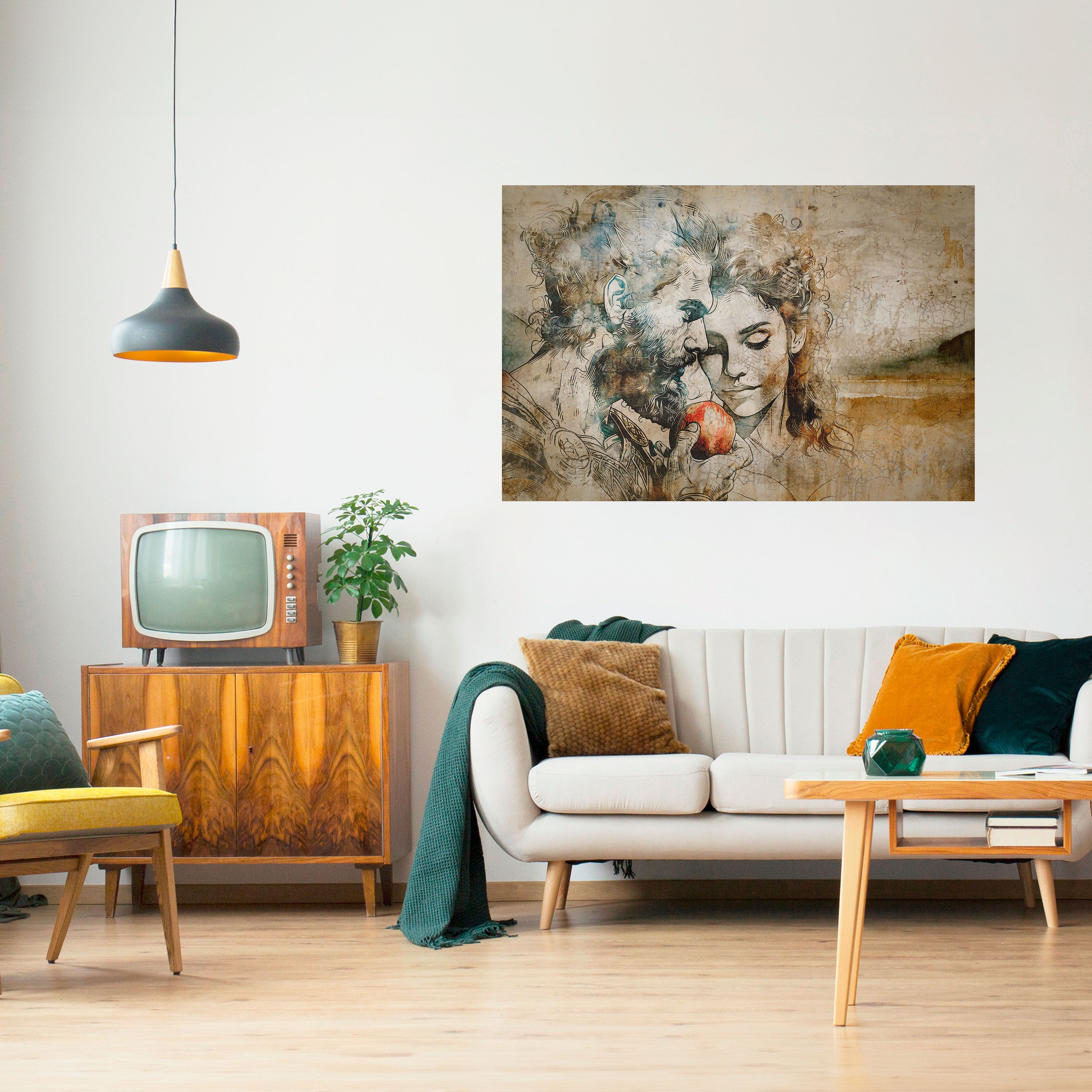 Susurros de tentación Póster horizontal autoadhesivo