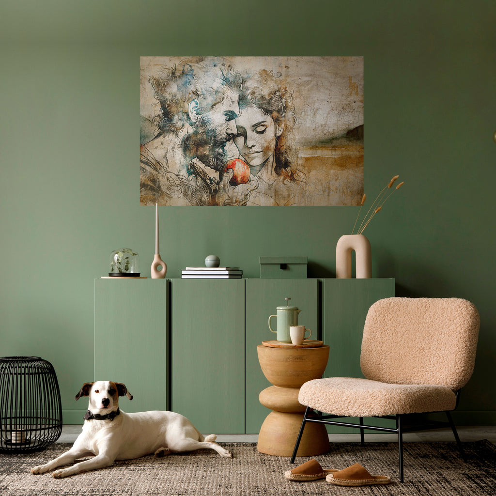 Susurros de tentación Póster horizontal autoadhesivo