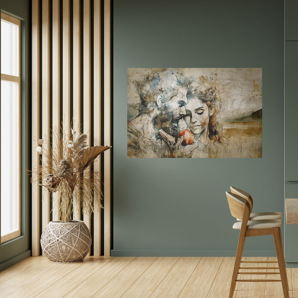 Susurros de tentación Póster horizontal autoadhesivo