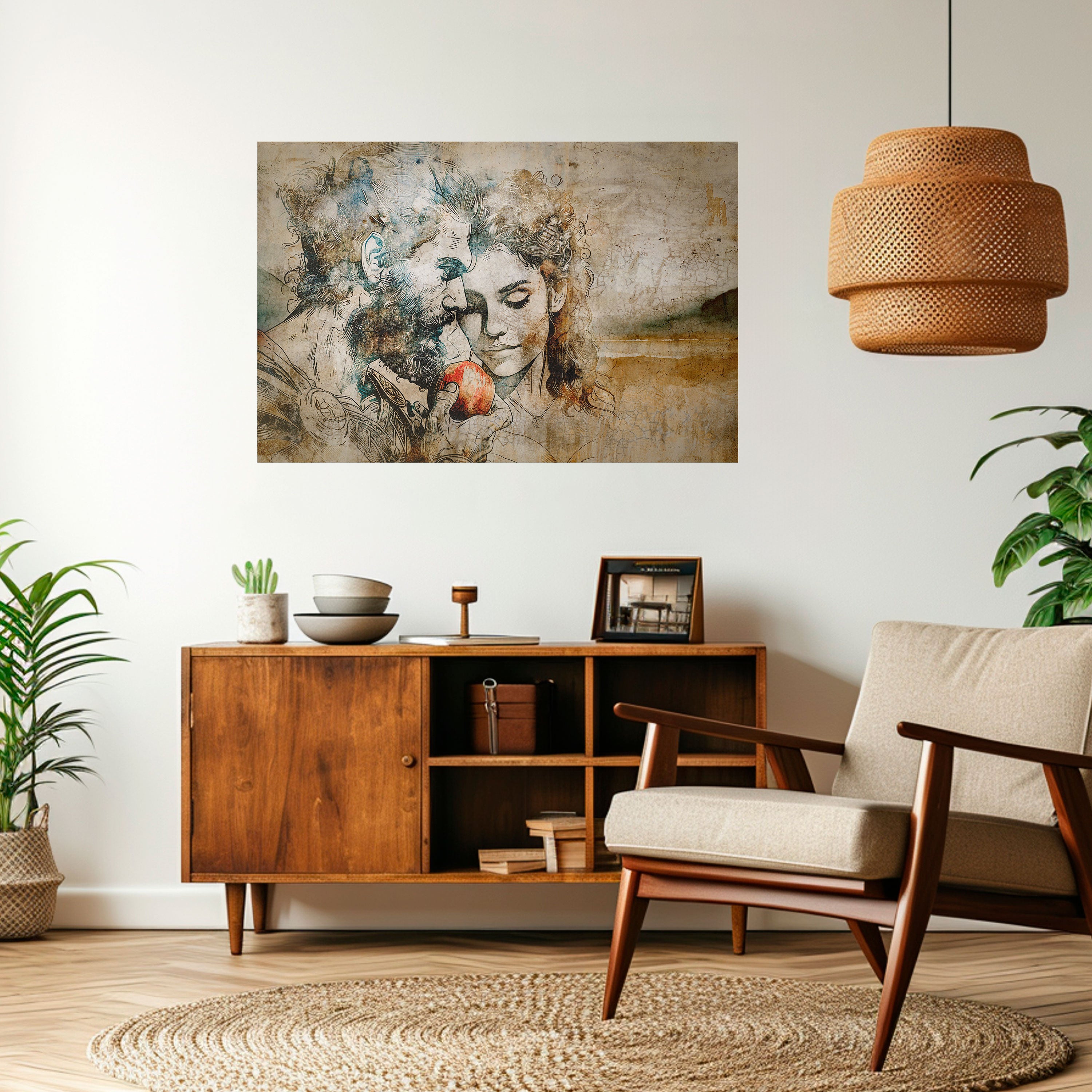 Susurros de tentación Póster horizontal autoadhesivo