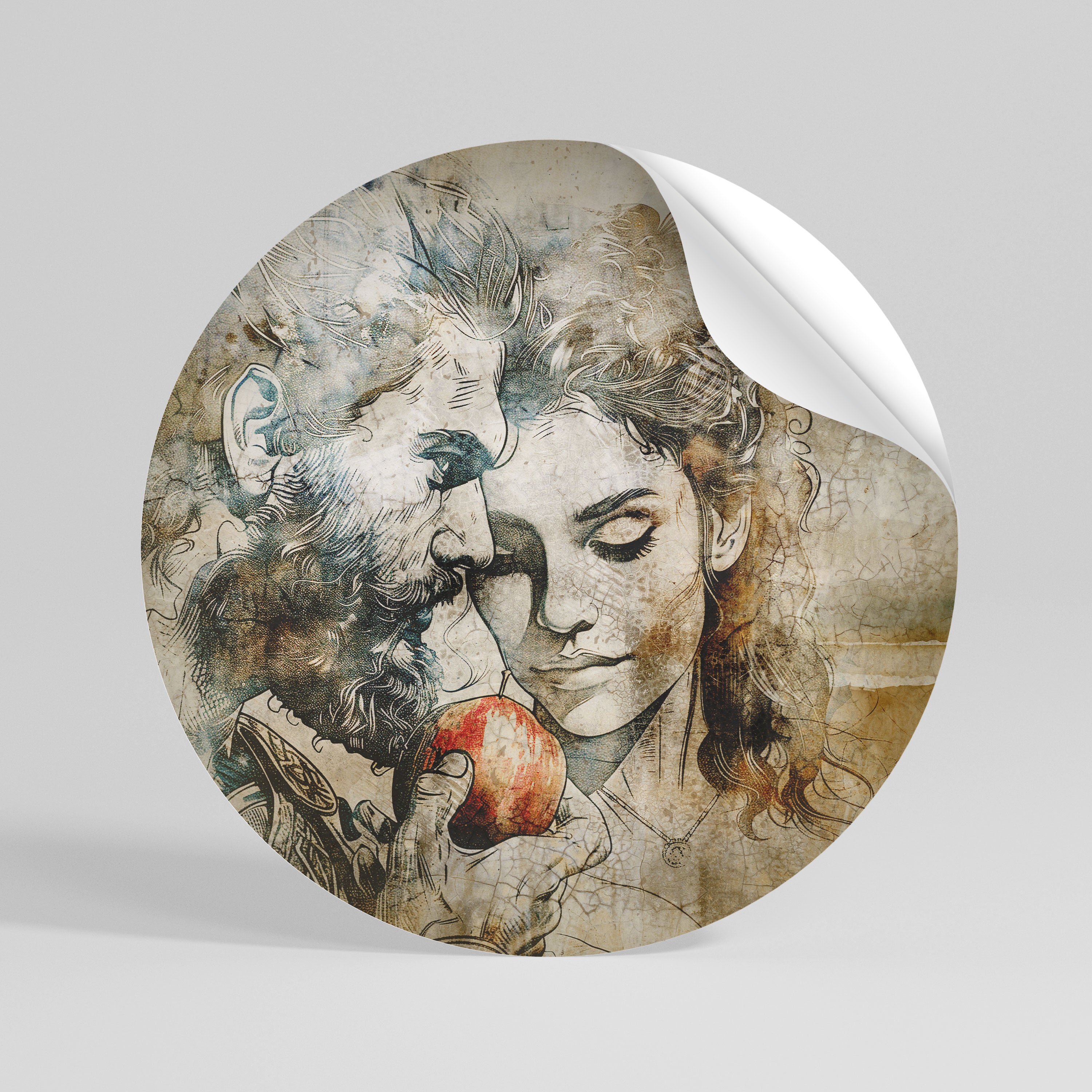 WHISPERS OF TEMPTATION Peel and Stick Round Sticker