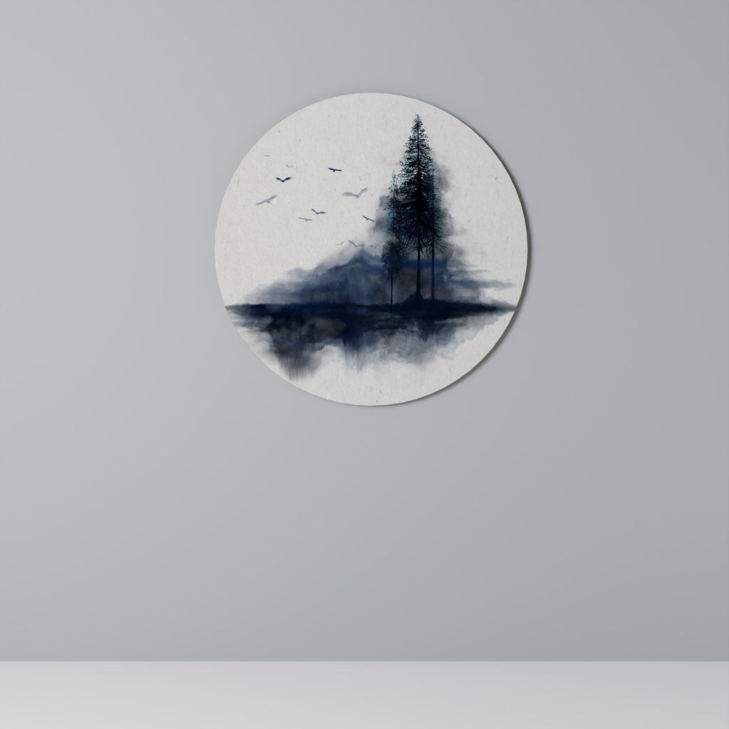 MISTY RECOLLECTION Round Wall Art