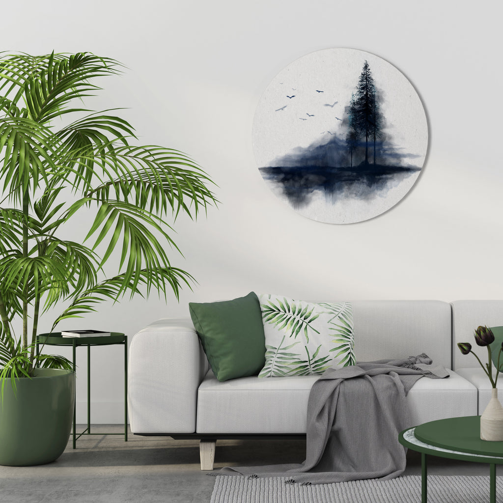 MISTY RECOLLECTION Round Wall Art