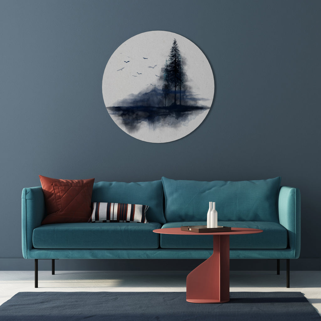 MISTY RECOLLECTION Round Wall Art